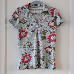 Tehama golf/athletic polo | floral multicolor | size S